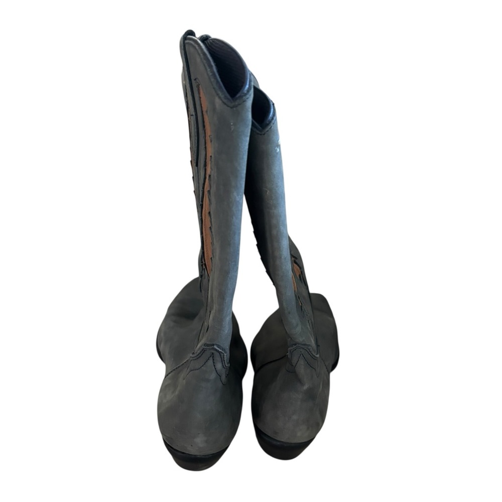 Dingo Women's Cowboy Boots Classic Gray and Brown Western Shoes - Picture 6 of 6